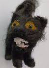 Vtg. Halloween Fury Paper Mache Black Cat
