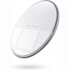 15W WIRELESS CHARGER FAST CHARGING PAD SLIM QUICK CHARGE WHITE for SMART PHONES