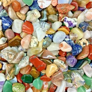 1/4 lb Colorful Natural Gemstone Tumbled Mix Small Bulk Gems Rocks
