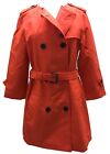 Coach Long Trench Jacket Coat, Women's, Belted Lined Carnelian Red 83784 $598