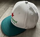 Heineken Silver White/Green Snap Back Hat One Size NEW - MLS Orlando City Logo