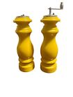 Apico Japanese wooden Salt and Pepper Grinder Set Yellow preowned Japan