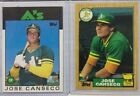 1986 Topps Traded - #20T Jose Canseco (RC) Topps 87 620 Tiffany, both new