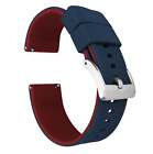 Navy Blue Top Crimson Red Bottom Elite Silicone Watch Band Watch Band