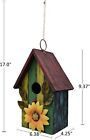 Decorative Wooden Bird House Hand Painted Wood Birdhouse Rustic Hanging Birdhous