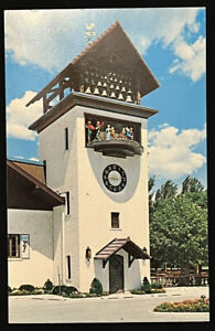 Frankenmuth Michigan Bavarian Inn Glockenspiel Tower Vintage Chrome Postcard