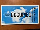 Western Airlines Vintage OCCUPIED / Ocupado Two-Sided Plastic Reserved Seat Sign