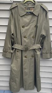 Mens Vintage Burberrys of London Belted Trench Coat Double Breasted