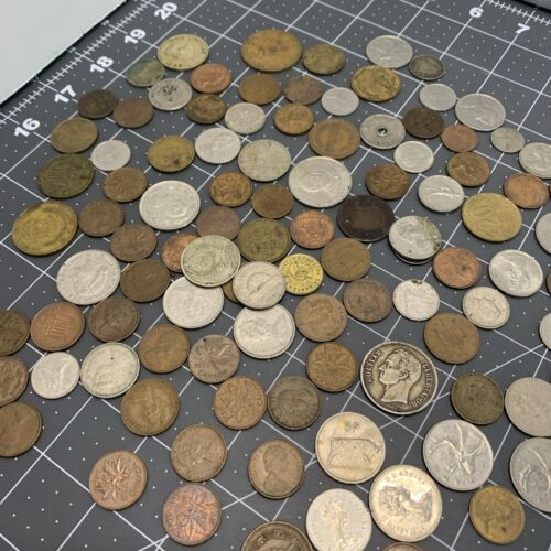 old foreign coins lot