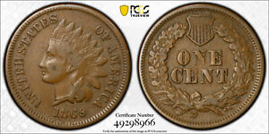 1869 1C Indian Head Cent PCGS VF20 TrueView