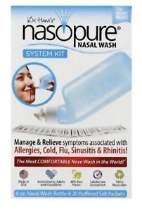 Dr Hana NASOPURE Nasal Wash System Kit starter 8oz bottle & 20 Salt Packets