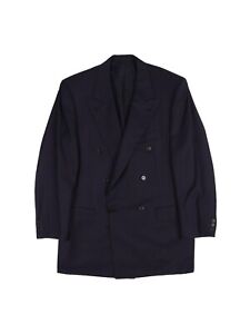 BRIONI Double Breasted Dark Blue Pinstripe Suit Size 40 US / 50 EU