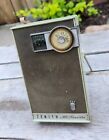 Zenith Royal 400 Transistor Radio with Leather Case ~ 1960s
