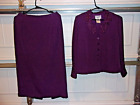 2-Piece Skirt Suit Lined Size 10P purple  Plaza South
