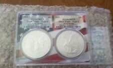 New Listing2021 $1 Type 1 & Type 2 Silver American Eagle Set Graded PCGS MS70 FS Flag Frame