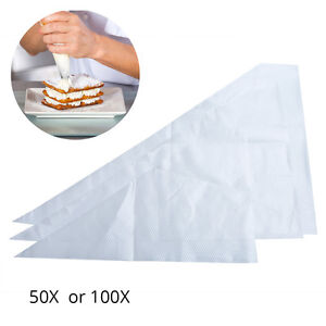50/100 Mutil-Size Icing Piping Pastry Disposable Cream Bags Cake Decor Tool