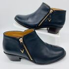 Vionic Black Leather Women's Jolene Ankle Boots Size 8 Zipper Closure