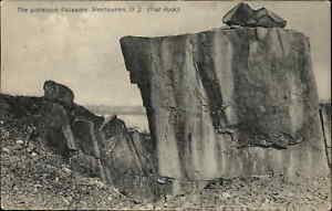 Weehawken NJ Grotesque Palisades Flat Rock c1910 Vintage Postcard