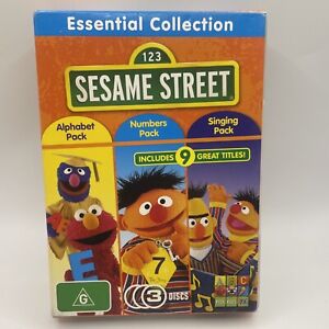 Sesame Street Essential Collection Alphabet Numbers Singing Pack 3 DVDs