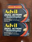 Advil Dual Action With Acetaminophen 144 Caplets Exp 04/2026 X 2