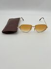 Cartier Panthere 63 16 140 Gold Plated Vintage Stripe Sunglasses