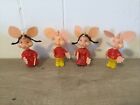 Vintage Plastic Topo Gigio and Rosie Miniature Lot Of 4 Hong Kong