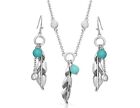 Montana Silversmiths Jewelry Set Womens Charming Feather 18