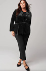 J.Jill ~ 4X ~ NEW Luxurious Wearever Knit Velvet Jacket ~ Black ~ NWT$159