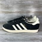 Adidas Mens  Gazelle Black Whiite Suede Low Top Sneakers Shoes Size 10