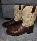 Justin Work WK4660 Original Stampede Pull-On Leather Cowboy Boots Men's US 12D