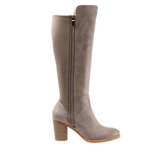 Softwalk Katia S1854-117 Womens Brown Narrow Leather Zipper Knee High Boots