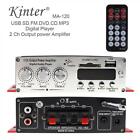 Kinter MA-120 Mini Digital Audio Player 2 Channel USB/MP3/FM Amplifier W/ Remote