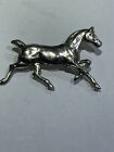 Vintage Sterling Silver Galloping Horse Brooch  Pin