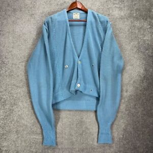 Vintage Finecraft Cardigan Sweater Women's Size Large Orlon Acrylic Union Made