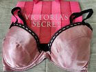 Victoria’s Secret Vintage Pink Second Skin Satin Shiny Nylon Bra Womens 34D