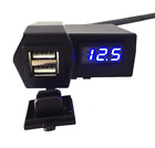 Motorcycle Waterproof Dual USB Charger With LED Voltmeter Adapter Accessories (For: More than one vehicle)