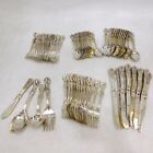 Vintage FB Rogers French Rose Silver Plate 64 Piece Flatware Set