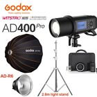 Godox AD400Pro 2.4G TTL Outdoor Studio Flash with Reflector,QR-P120Softbox,stand