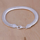 Unisex Women's 925 Sterling Silver Bracelet 8 Inches 8MM Lobster L4