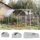 Large Metal Walk-In Chicken Coop Run Cage w/ Cover Outdoor