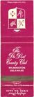 The Du Pont Country Club, Wilmington Delaware, Vintage Matchbook Cover
