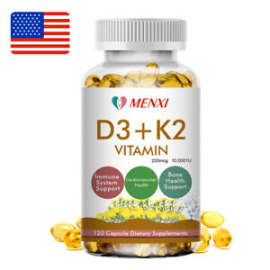 Qty120 Caps Vitamin K2 (MK7) with D3 10000IU, BioPerine Capsules, Immune Health
