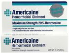 Americaine Hemorrhoidal Ointment Maximum Strength Itch & Pain Fast Relief 1oz