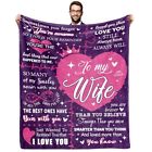 Gift for Wife from Husband to My Wife Blanket Birthday Gifts for Wife Anniver...