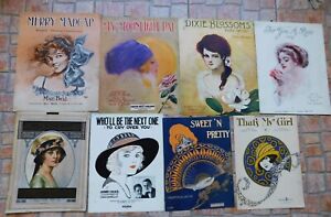 Collection of 8 Beautiful Women Sheet Music..4 large format, 4 standard