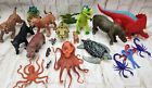Junk Drawer Animal & Dinosaur Toy Lot of 19 + Plastic & Rubber Figures