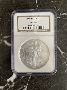 New Listing2008 NGC MS69 Silver Eagle