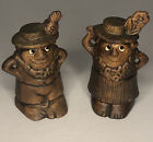 Vintage Treasure Craft Tiki Man And Woman Salt and Pepper Shakers Made in USA