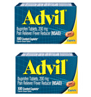 Advil Ibuprofen Pain Reliever Fever Reducer (NSAID) 200mg 100 Ct Lot 2 Exp 8/24