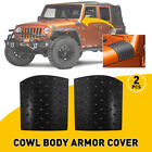 For Jeep Wrangler 2007-18 Cowl JK Armor Body Cover Trim Exterior 2PC Accessories (For: 2008 Jeep Wrangler X Sport Utility 2-Door 3.8L)